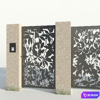 Metal fence # 04 3D Model Corona
