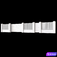 Brick_fence 3D Model Corona