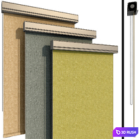 Roller blinds set 3D Model Vray, Corona
