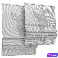 Roman blind 81 for children's room 3D Model Vray