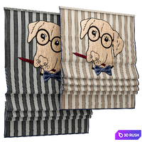 Roman blind 82 for children's room 3D Model Vray