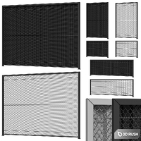 Chain-link fence 3D Model Corona