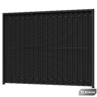 Chain-link fence 3D Model Corona
