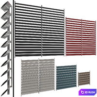 Shutter for windows and doors 3D Model Vray, Corona