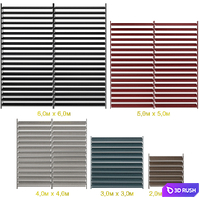 Shutter for windows and doors 3D Model Vray, Corona