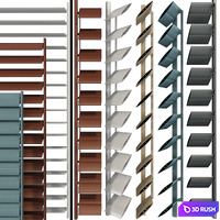 Shutter for windows and doors 3D Model Vray, Corona