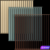 Shutter for windows and doors 3D Model Vray, Corona