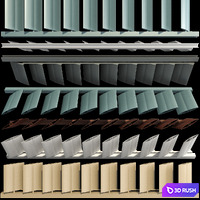 Shutter for windows and doors 3D Model Vray, Corona