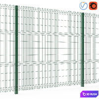 Metal fence 3D 3D Model