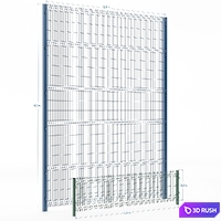 Metal fence 3D 3D Model Vray, Corona