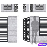 Fence 16 3D Model Vray, Corona