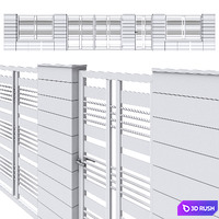 Fence 16 3D Model Vray, Corona