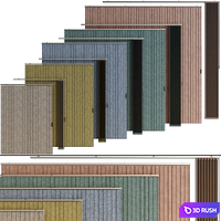 Vertical roller blinds set 3D Model Vray, Corona