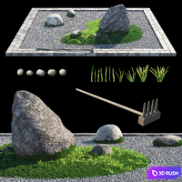 Rock garden 2 3D Model Corona