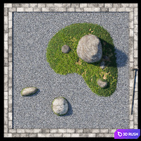 Rock garden 2 3D Model Corona