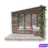 Alcove 3D Model Vray, Corona