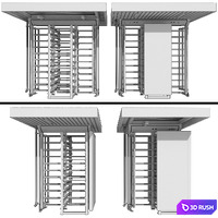 Full-Height Turnstiles (Part 3) 3D Model Vray, Corona