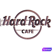 Hard Rock Cafe Neon Sign 3D Model Corona