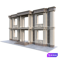 Facade 02 3D Model Corona