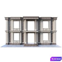 Facade 02 3D Model Corona