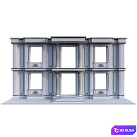 Facade 02 3D Model Corona