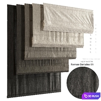 Roman curtain 01 3D Model Vray, Corona