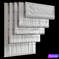 Roman curtain 01 3D Model Vray, Corona