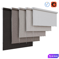 Roller blinds 3D Model Vray, Corona