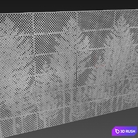 Perforated panel 28 3D Model Vray