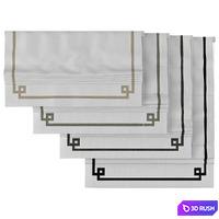 Roman Curtains 51 | Loganova | GREEK KEY DESIGN 3D Model Vray, Corona