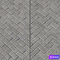 Pavement 3D Model Vray, Corona