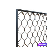 Perforated metal 3D Model Vray