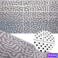 Perforated panel 31 3D Model Vray