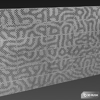 Perforated panel 31 3D Model Vray