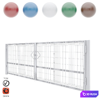 Swing gates 3D 1550 3D Model Vray, Corona
