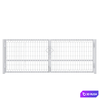 Swing gates 3D 1550 3D Model Vray, Corona