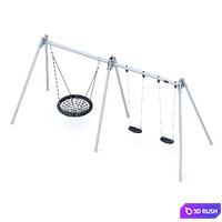 Swing steel Standard + Nest 2,5m Kompan 3D Model Corona