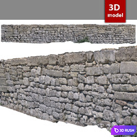 292 Stone Wall 3D Model Vray