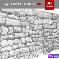 292 Stone Wall 3D Model Vray