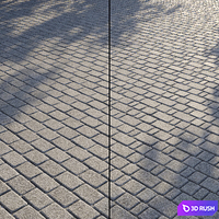 Paving Type 1 Set 6 3D Model Vray, Corona