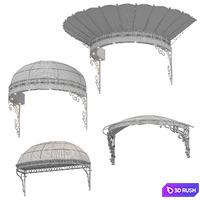 Classic visor. 4 models 3D Model Vray, Corona