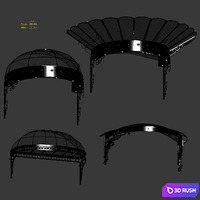 Classic visor. 4 models 3D Model Vray, Corona