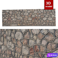 307 Stone Wall 3D Model Vray
