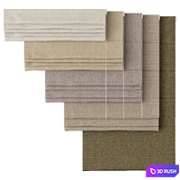 Roman Curtains 80 | Sunbrella | BLEND 3D Model Vray, Corona