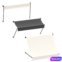 Rolled awning 3D Model Corona