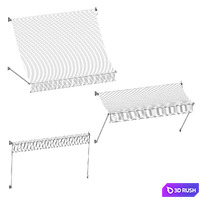 Rolled awning 3D Model Corona