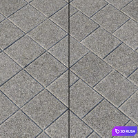Paving Type 1 Set 9 3D Model Vray, Corona