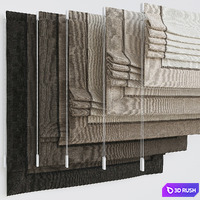 Set of Roman blinds 11 3D Model Vray, Corona