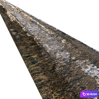 Dirt spring road material with snow 01 3D Model Vray, Corona