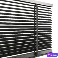 Metal blinds black &amp; gray 3D Model Vray, Corona